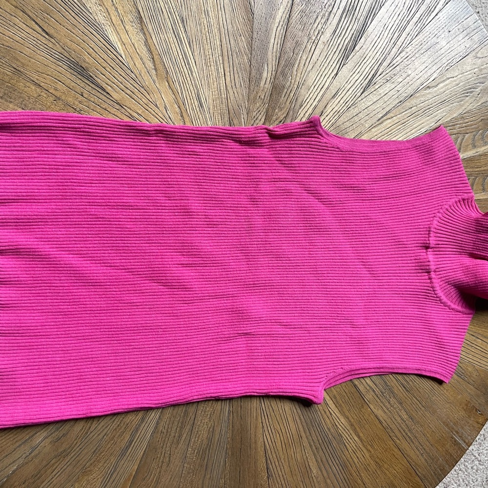 Chico's Ribbed Fitted Pink Tank Top